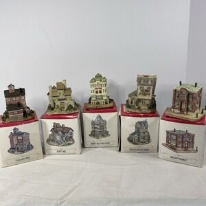 Americana Collection Porcelain Village Lot of 5 Buildings w Original Boxes